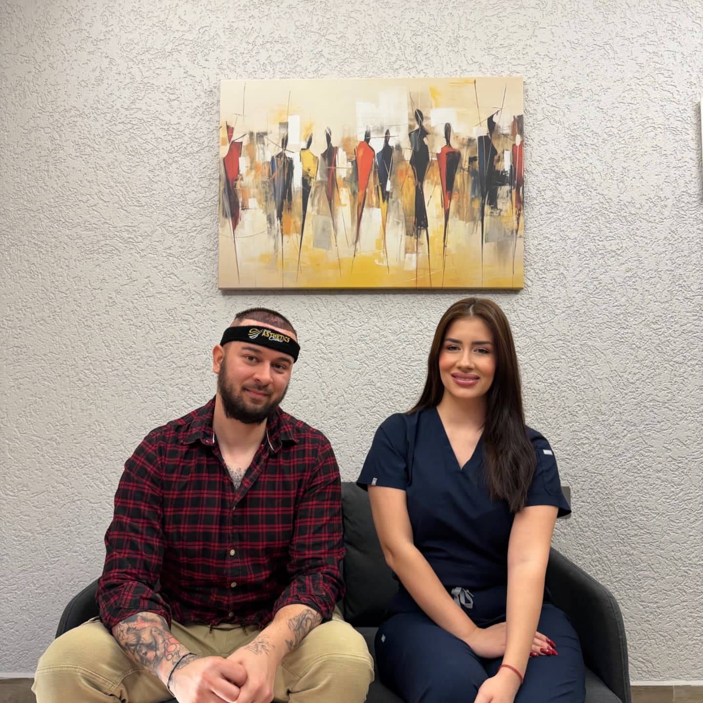 Ajdina with patients